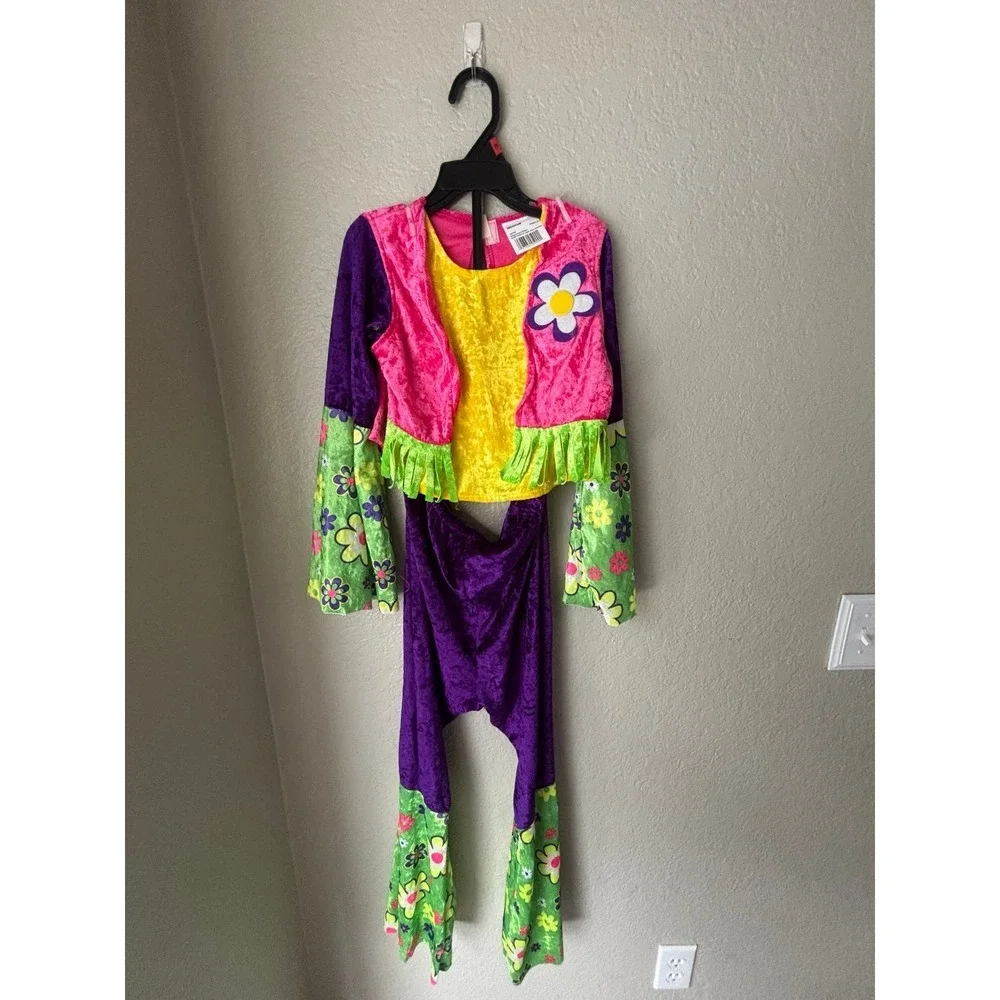 Hippie Dippie Girls Costume Childs‎ Medium (8-10)